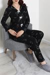 Kadın Waffle Pijama Takımı Siyah