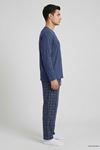 Süprem Erkek Baskılı Pijama Takımı Lacivert