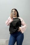 Kadın Süprem Çift Renk Sweatshirt Pudrakahve