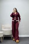 Kadın Çelik Örgü Takım Bordo