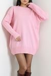 Kadın Oversize Triko Kazak Pembe