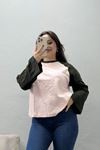 Kadın Süprem Çift Renk Sweatshirt Kahvepudra
