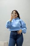 Kadın Bel Lastikli Crop 3 İplik Sweat Bebemavi