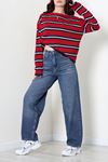 Kadın Baggy Kot Pantolon Mavi Model TV-103548