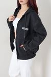 Kadın 3 İplik Şardonlu Oversize Fermuarlı Sweat Antrasit Model TV-103583
