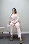 Kadın Kaşkorse Pijama Takımı Pudraçilek