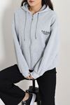 Kadın 3 İplik Şardonlu Oversize Fermuarlı Sweat Gri Model TV-103576